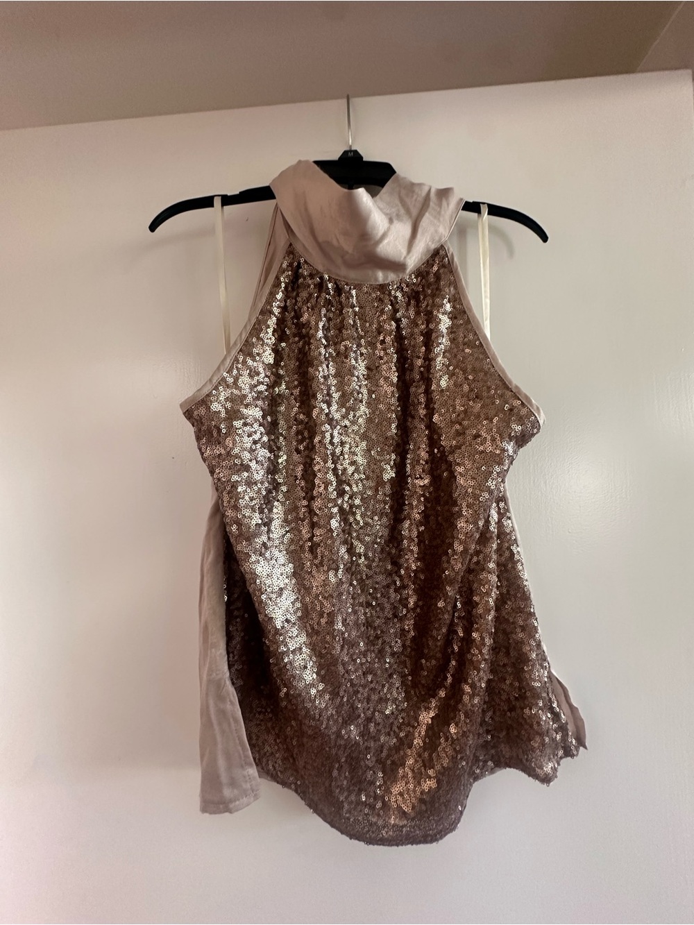 Gold Sequin Halter top